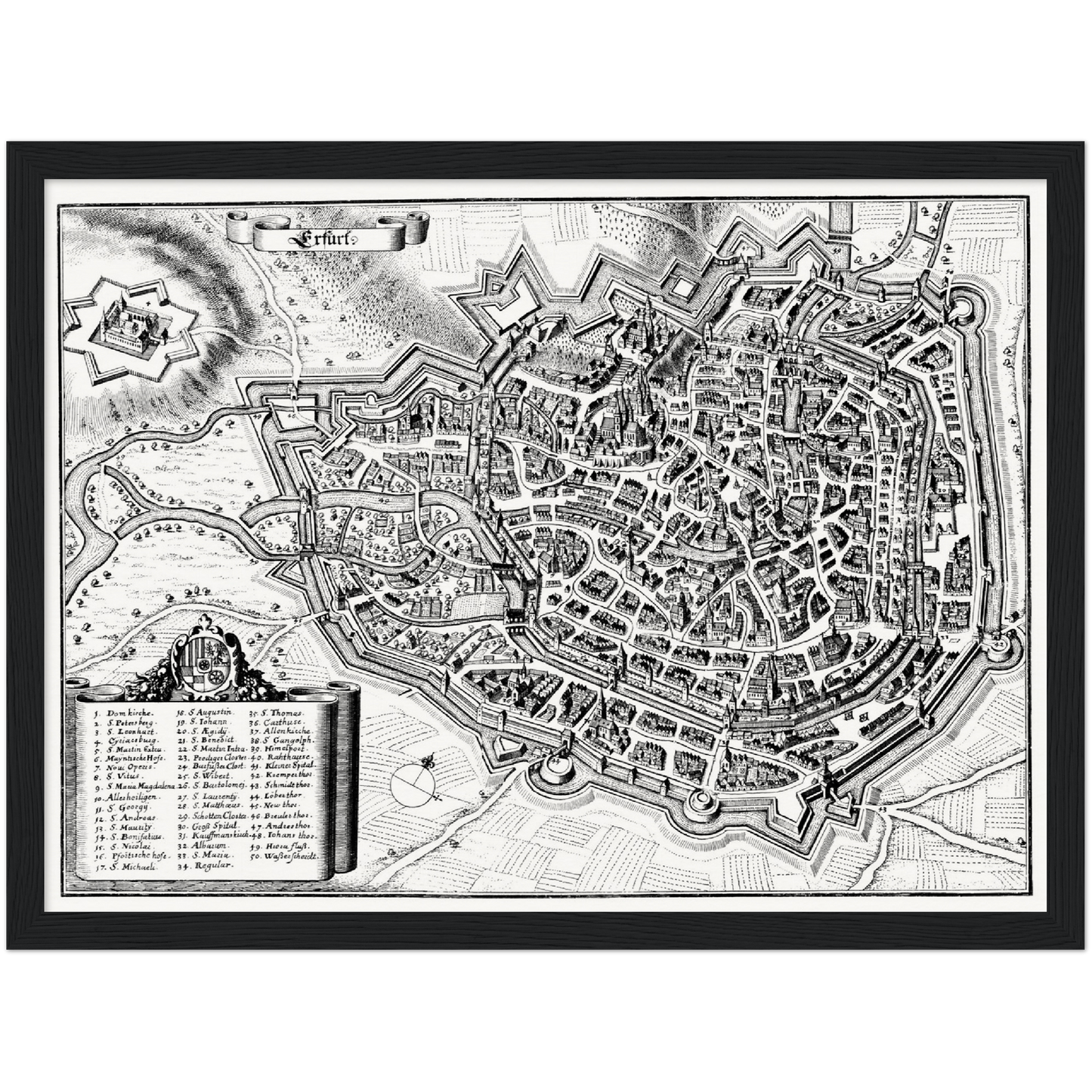 Historical city map  Test product horizontal 3 sizes