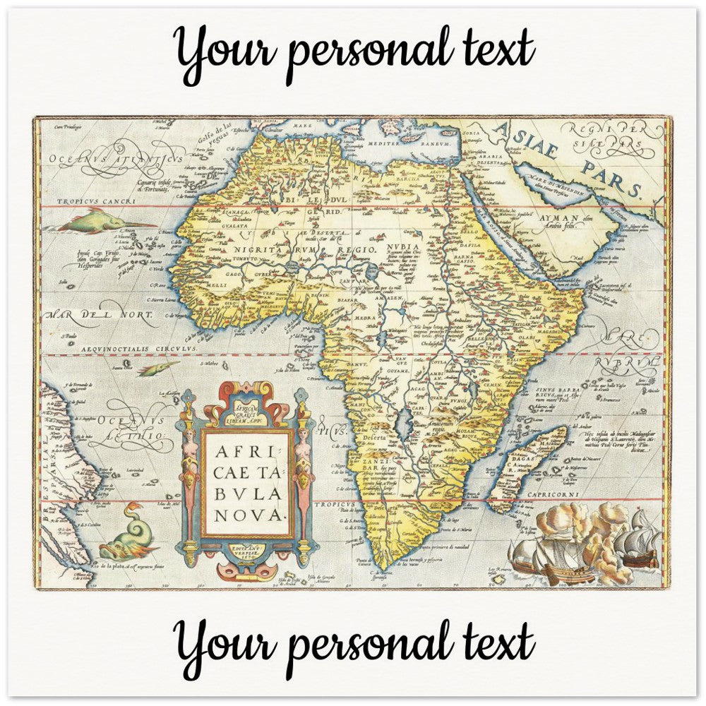 Personalisierte historische Herkunftskarte