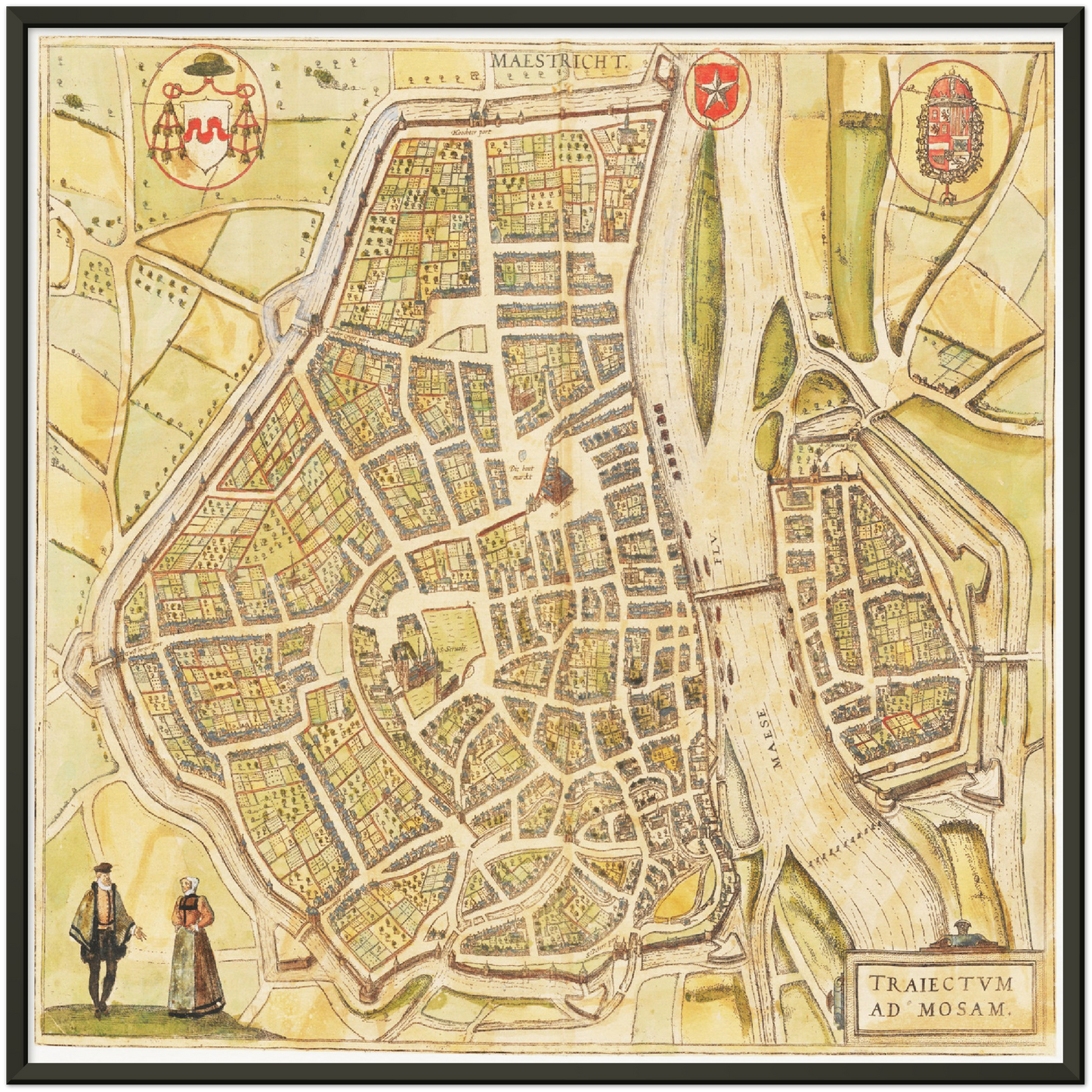 Historical city map  Test product horizontal 3 sizes