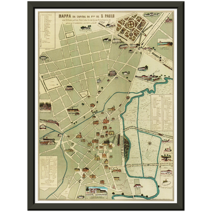 Historical city map  Test product horizontal 3 sizes