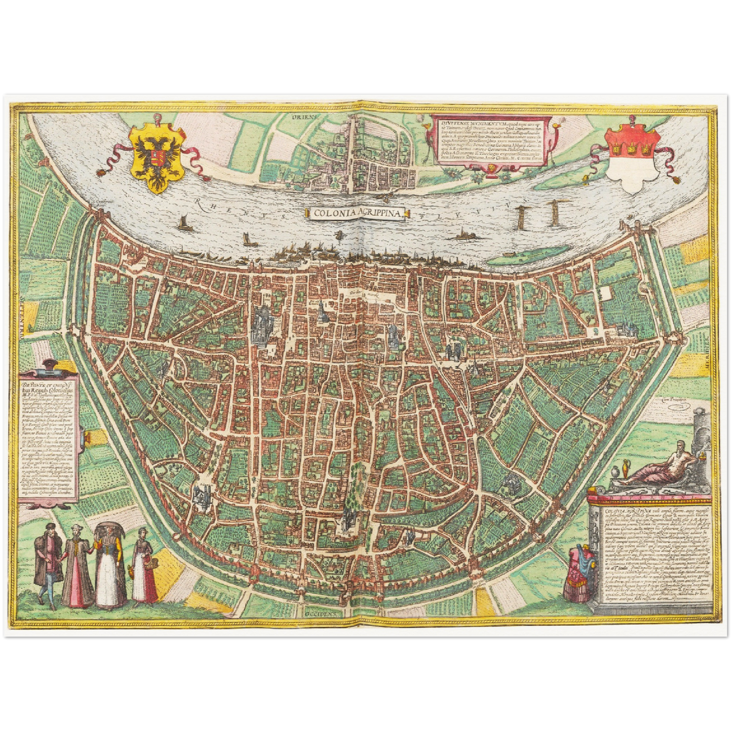 Historischer Stadtplan Köln um 1570