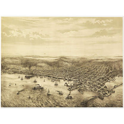 Historical city map  Test product horizontal 3 sizes