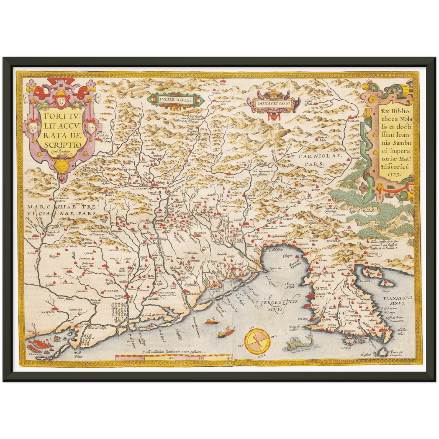 Historical city map  Test product horizontal 3 sizes