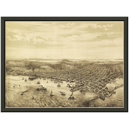 Historical city map  Test product horizontal 3 sizes