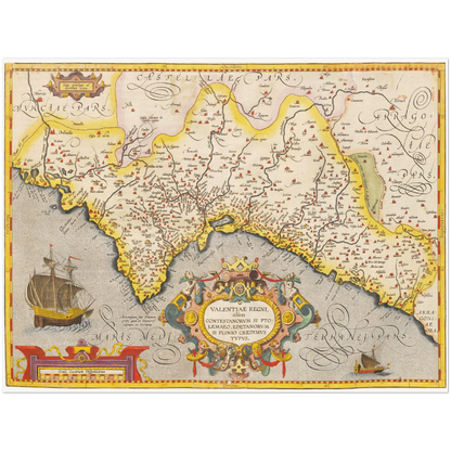 Historical city map  Test product horizontal 3 sizes