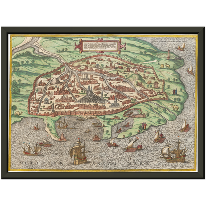 Historical city map  Test product horizontal 3 sizes