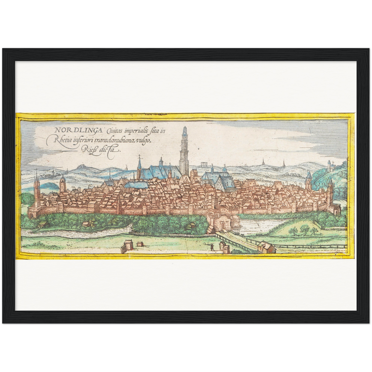 Historische Stadtansicht Nördlingen um 1570
