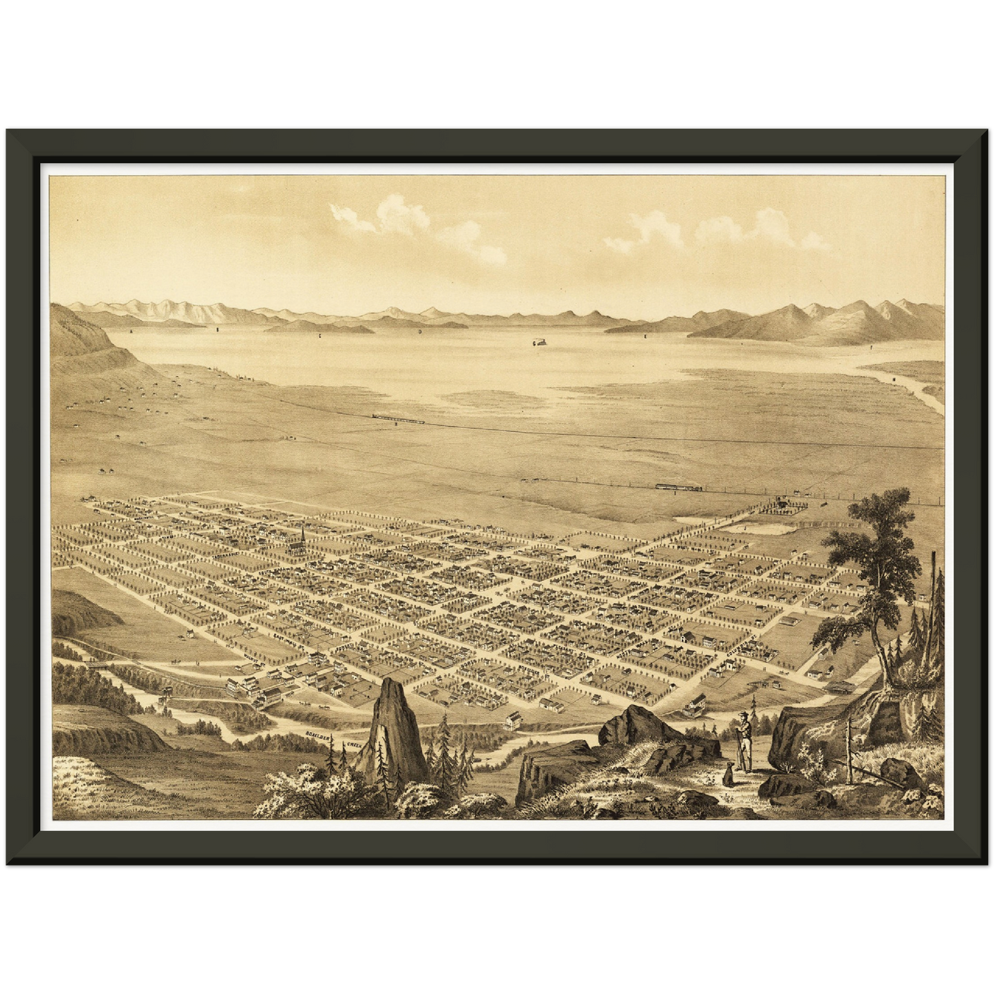 Historical city map  Test product horizontal 3 sizes