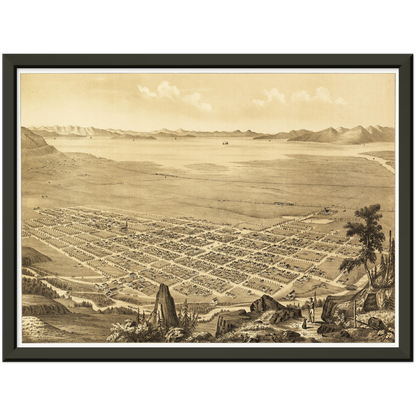 Historical city map  Test product horizontal 3 sizes