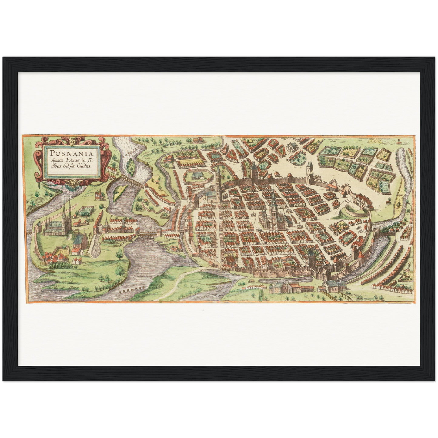 Historical city map  Test product horizontal 3 sizes