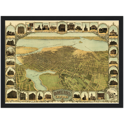 Historical city map  Test product horizontal 3 sizes