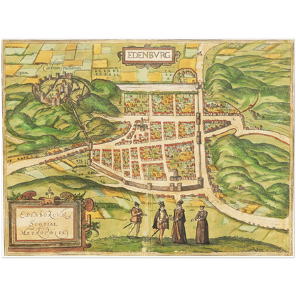 Historischer Stadtansicht Edinburgh um 1580