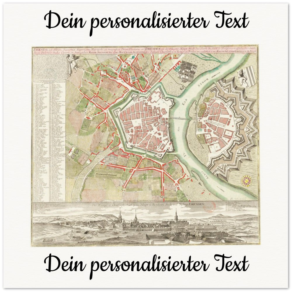 Personalisierte historische deutsche Stadtansichten