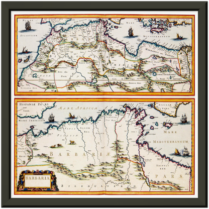 Historical city map  Test product horizontal 3 sizes