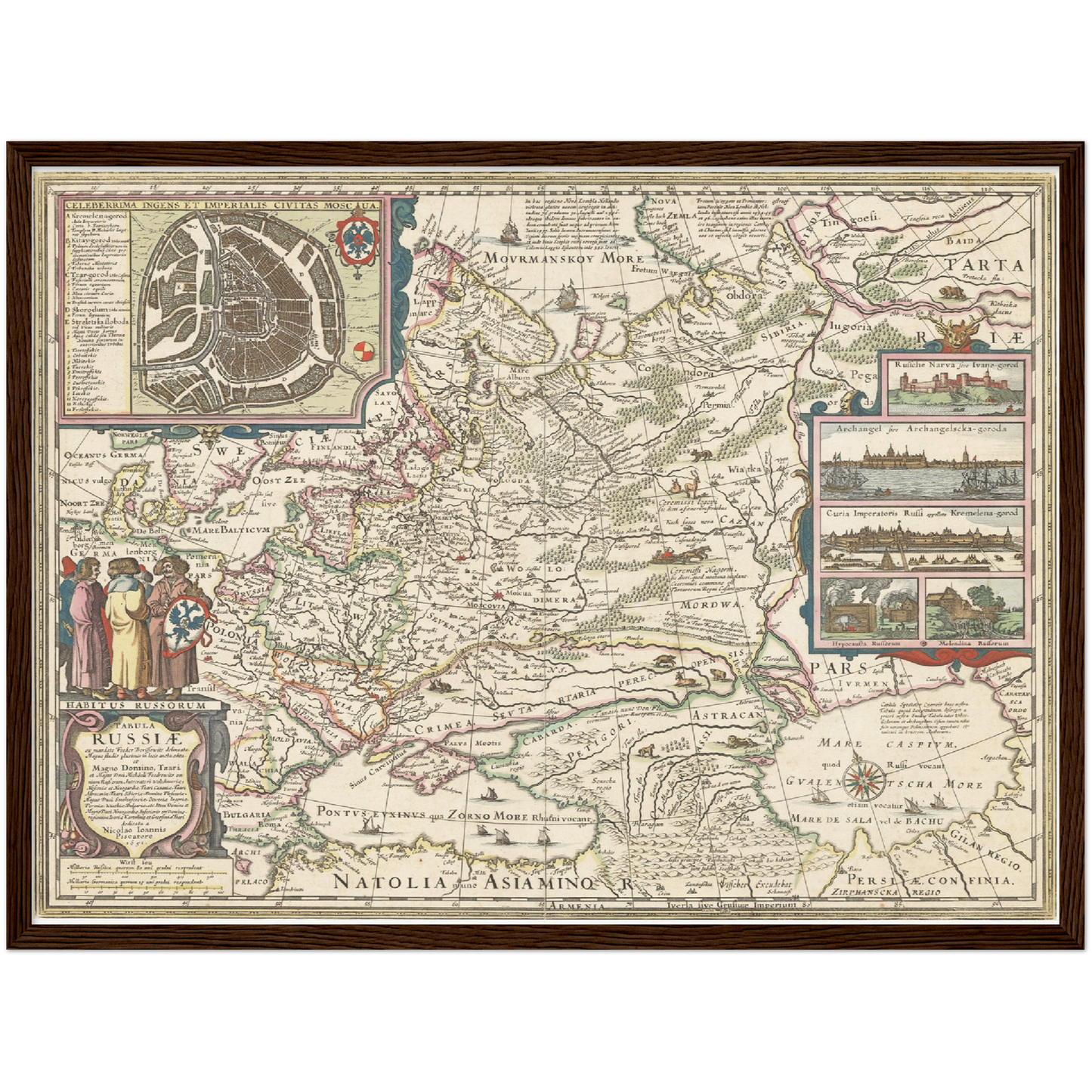 Historische Landkarte Russland um 1651