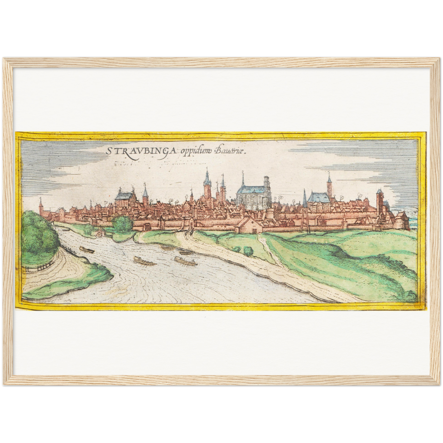 Historische Stadtansicht Straubing um 1570