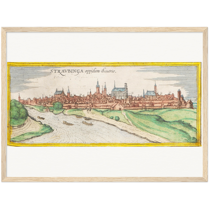 Historische Stadtansicht Straubing um 1570