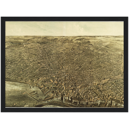 Historische Stadtansicht Buffalo um 1880