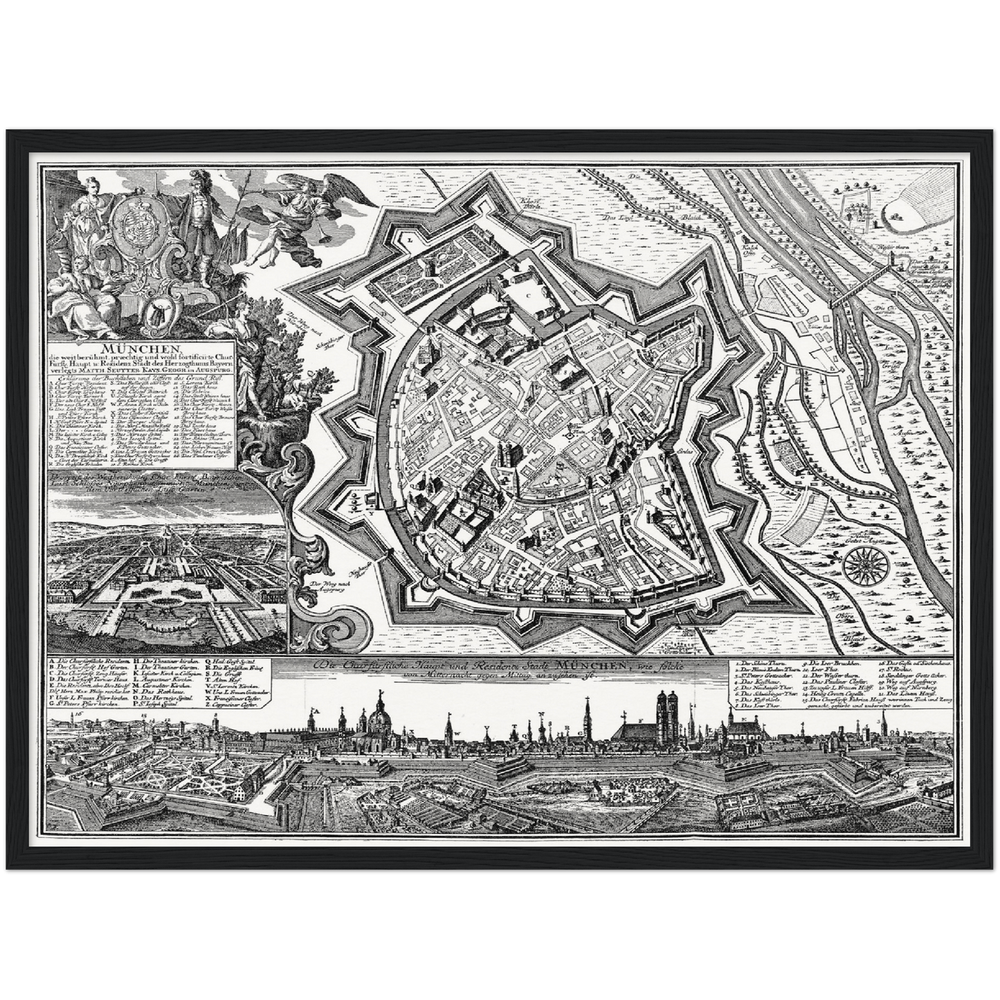 Historical city map  Test product horizontal 3 sizes