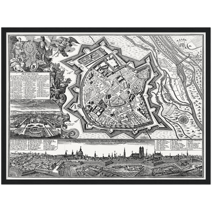Historical city map  Test product horizontal 3 sizes