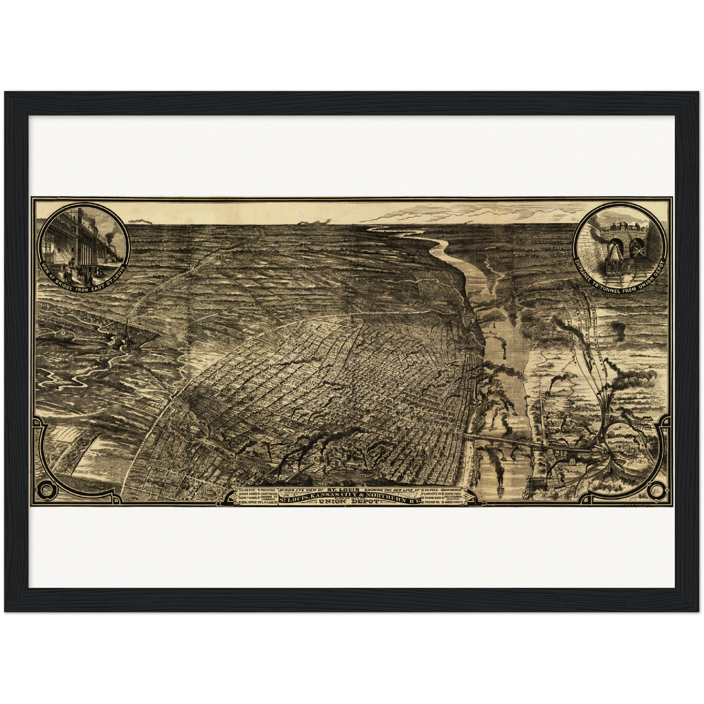 Historical city map  Test product horizontal 3 sizes