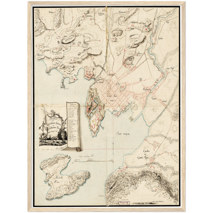 Historical city map  Test product horizontal 3 sizes