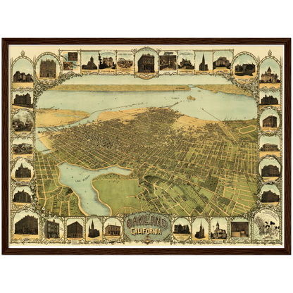 Historical city map  Test product horizontal 3 sizes