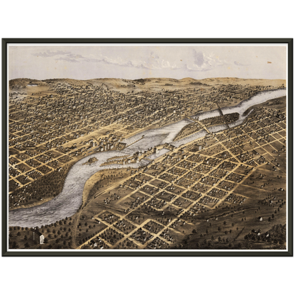 Historical city map  Test product horizontal 3 sizes