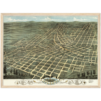 Historical city map  Test product horizontal 3 sizes