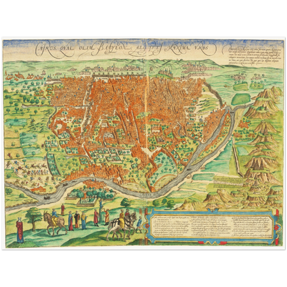 Historical city map  Test product horizontal 3 sizes