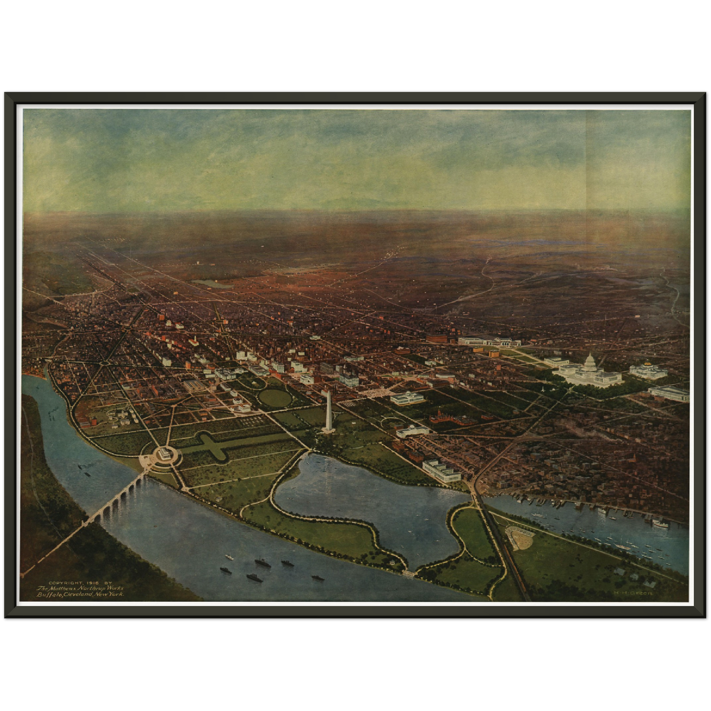 Historical city map  Test product horizontal 3 sizes
