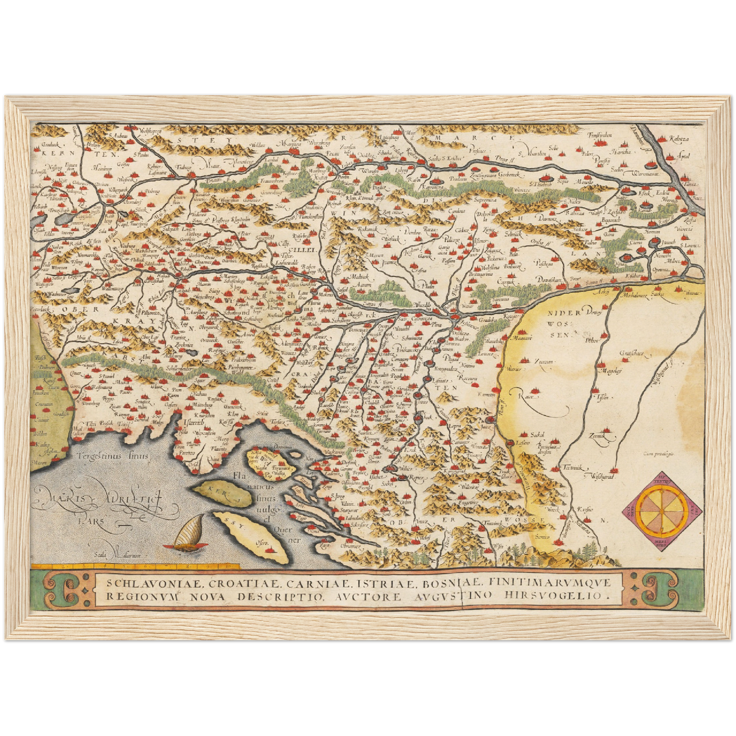 Historische Landkarte Kroatien um 1609