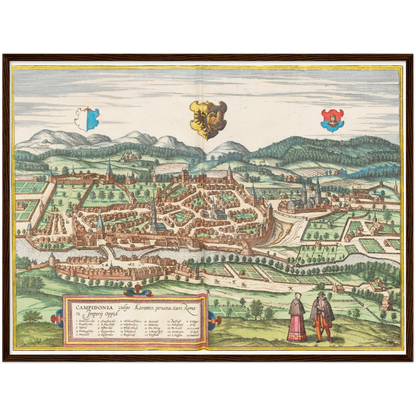 Historical city map  Test product horizontal 3 sizes