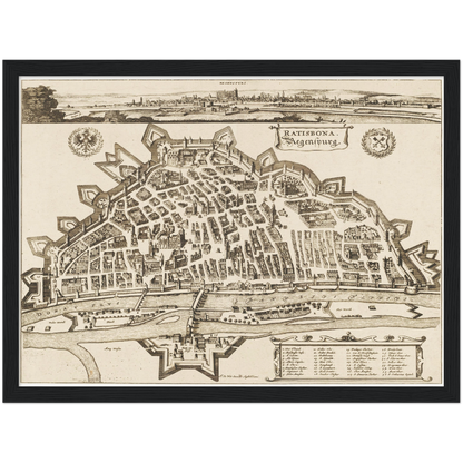 Historical city map  Test product horizontal 3 sizes
