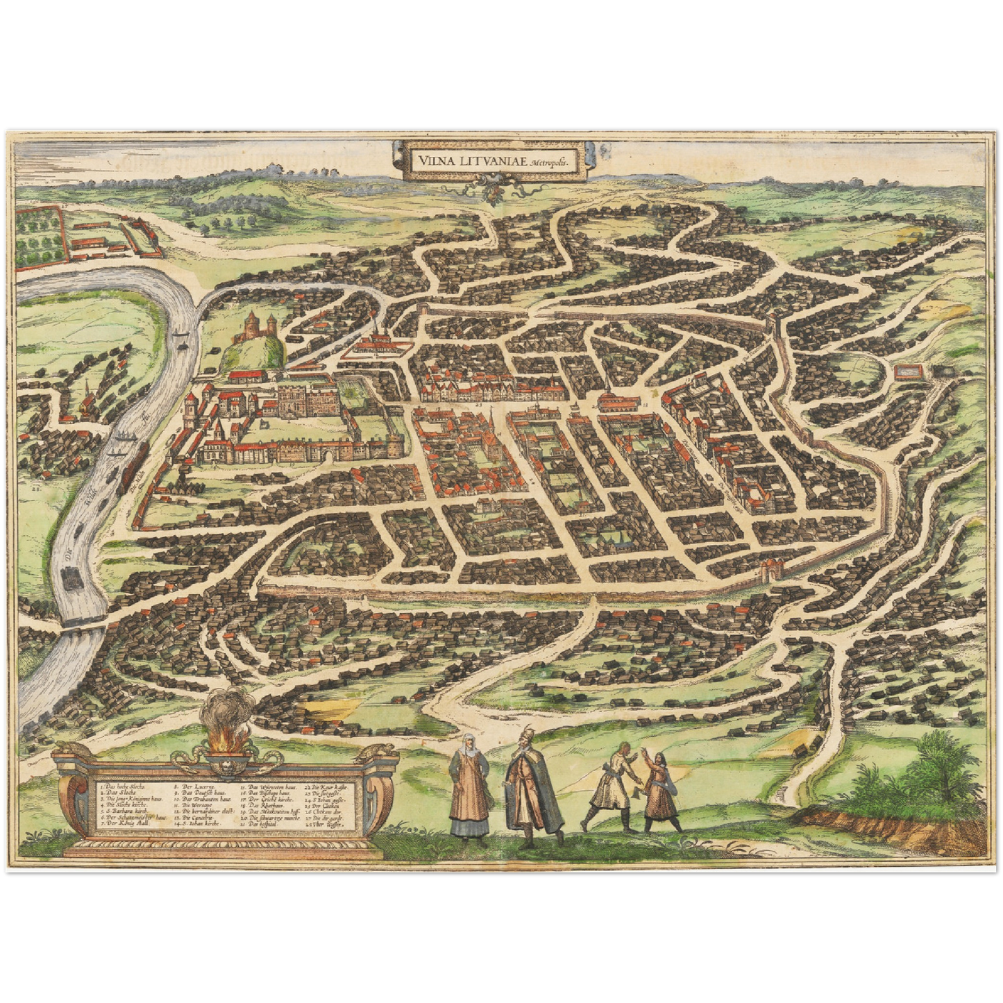 Historical city map  Test product horizontal 3 sizes