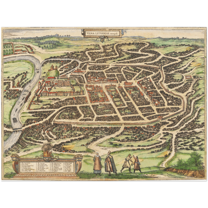 Historical city map  Test product horizontal 3 sizes