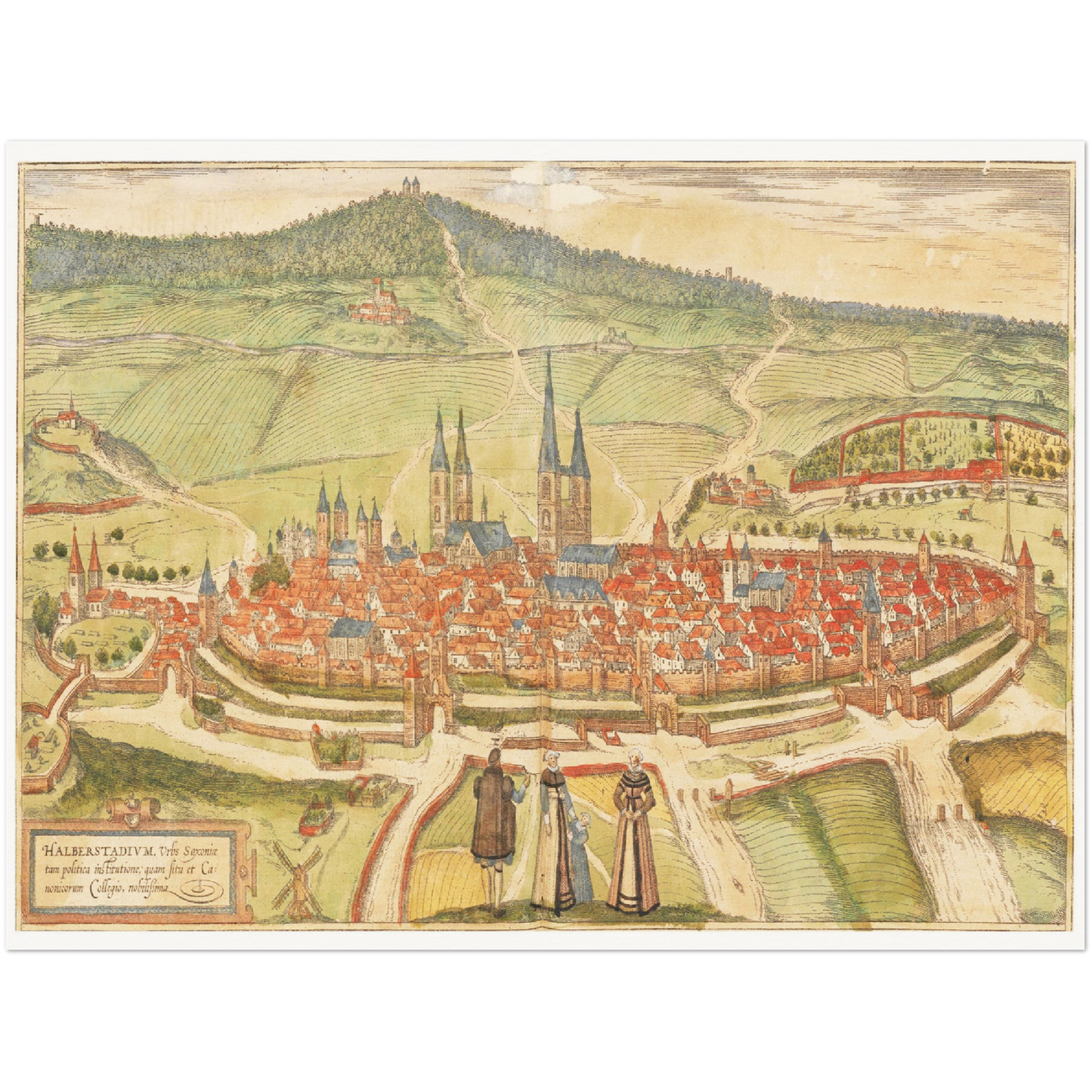 Historical city map  Test product horizontal 3 sizes