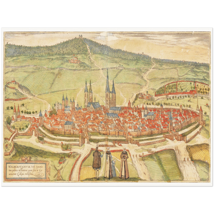 Historical city map  Test product horizontal 3 sizes