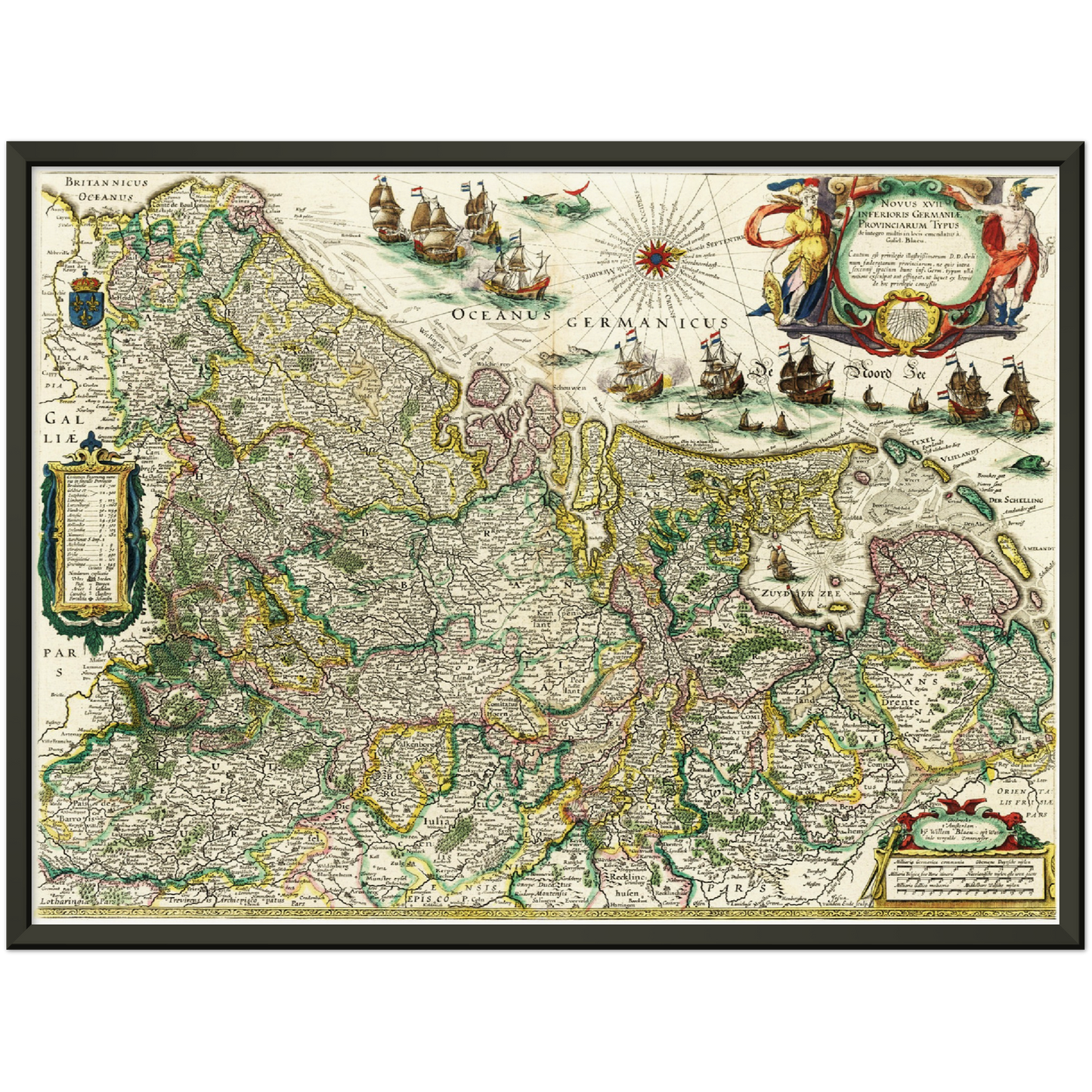 Landkarte Niederlande um | Rothert Kartenhandlung 1647