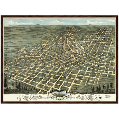 Historical city map  Test product horizontal 3 sizes