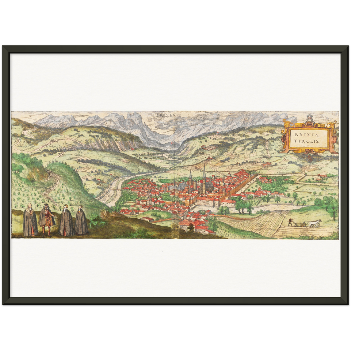 Historische Stadtansicht Brixen um 1592