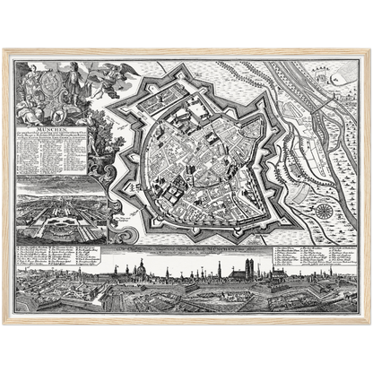 Historical city map  Test product horizontal 3 sizes