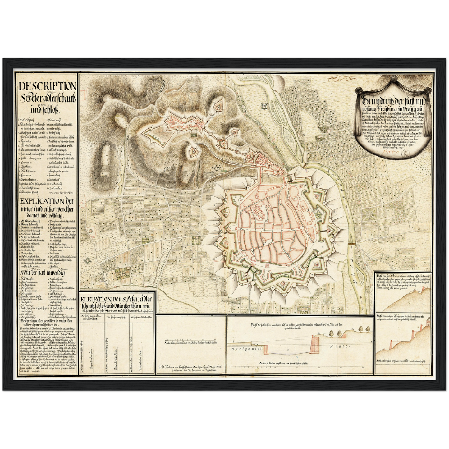 Historical city map  Test product horizontal 3 sizes