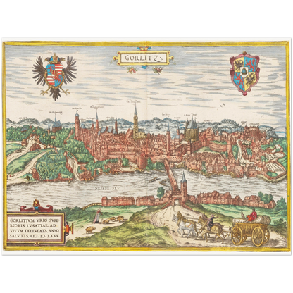 Historical city map  Test product horizontal 3 sizes