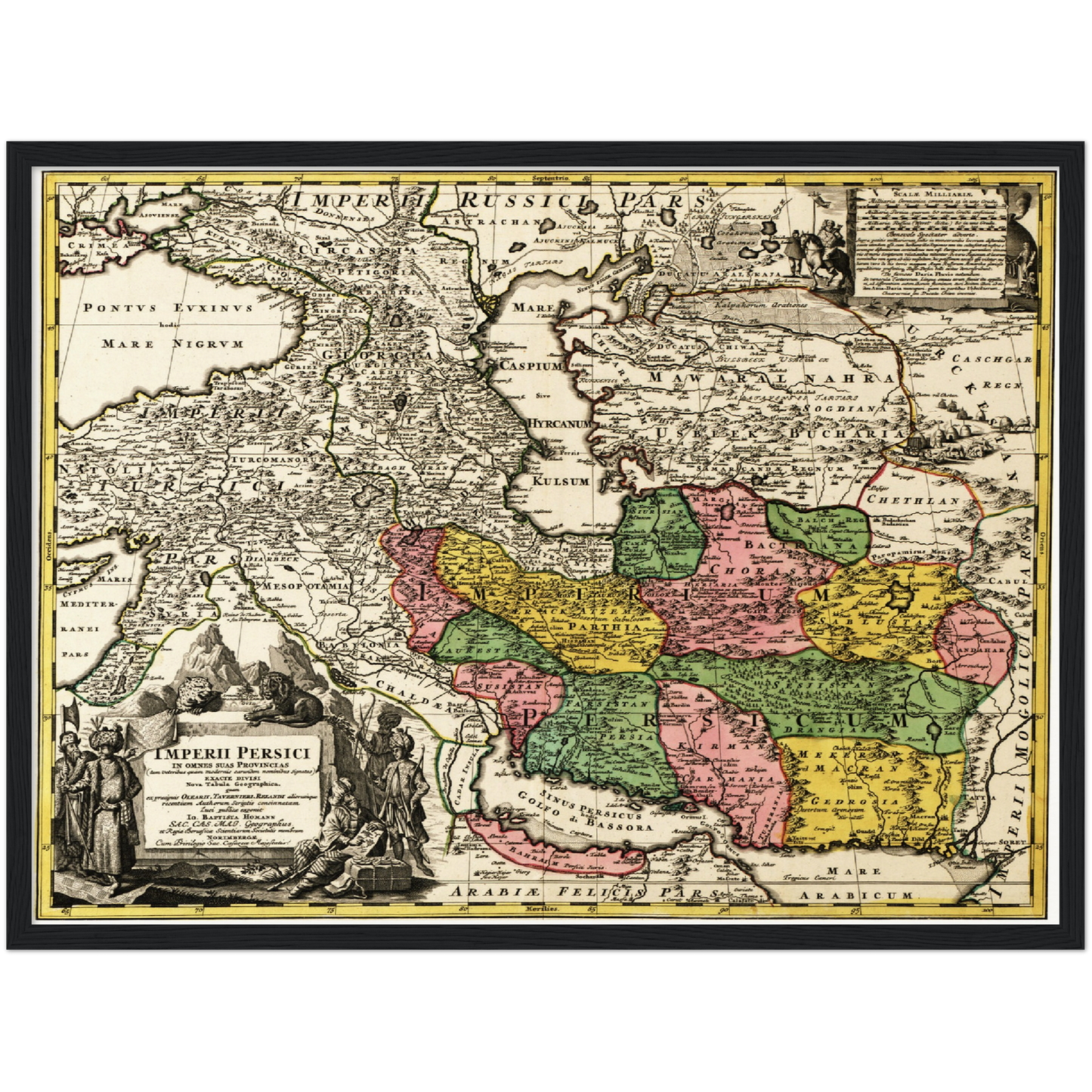 Historische Landkarte Persien um 1750