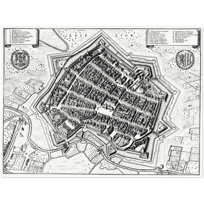 Historical city map  Test product horizontal 3 sizes