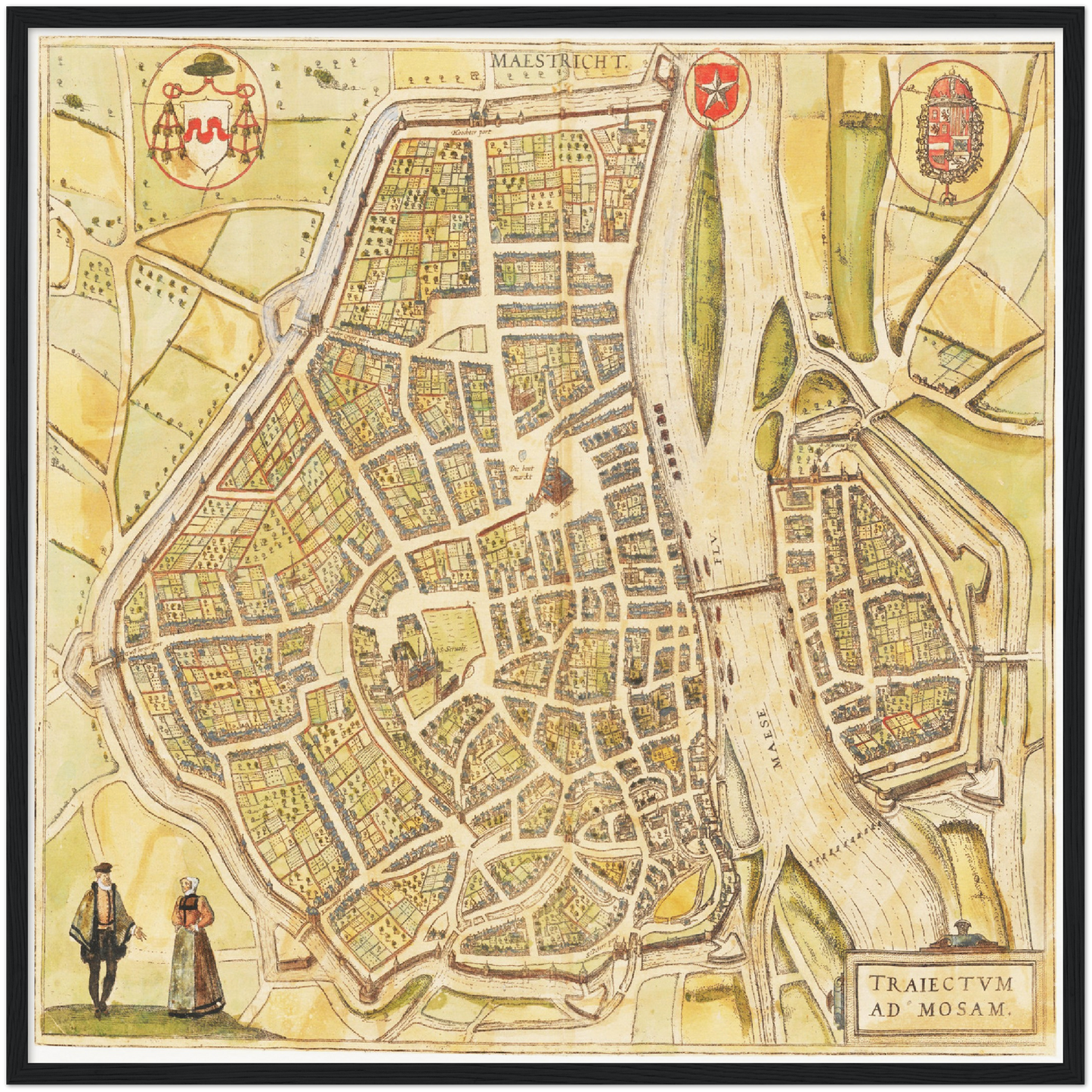 Historical city map  Test product horizontal 3 sizes