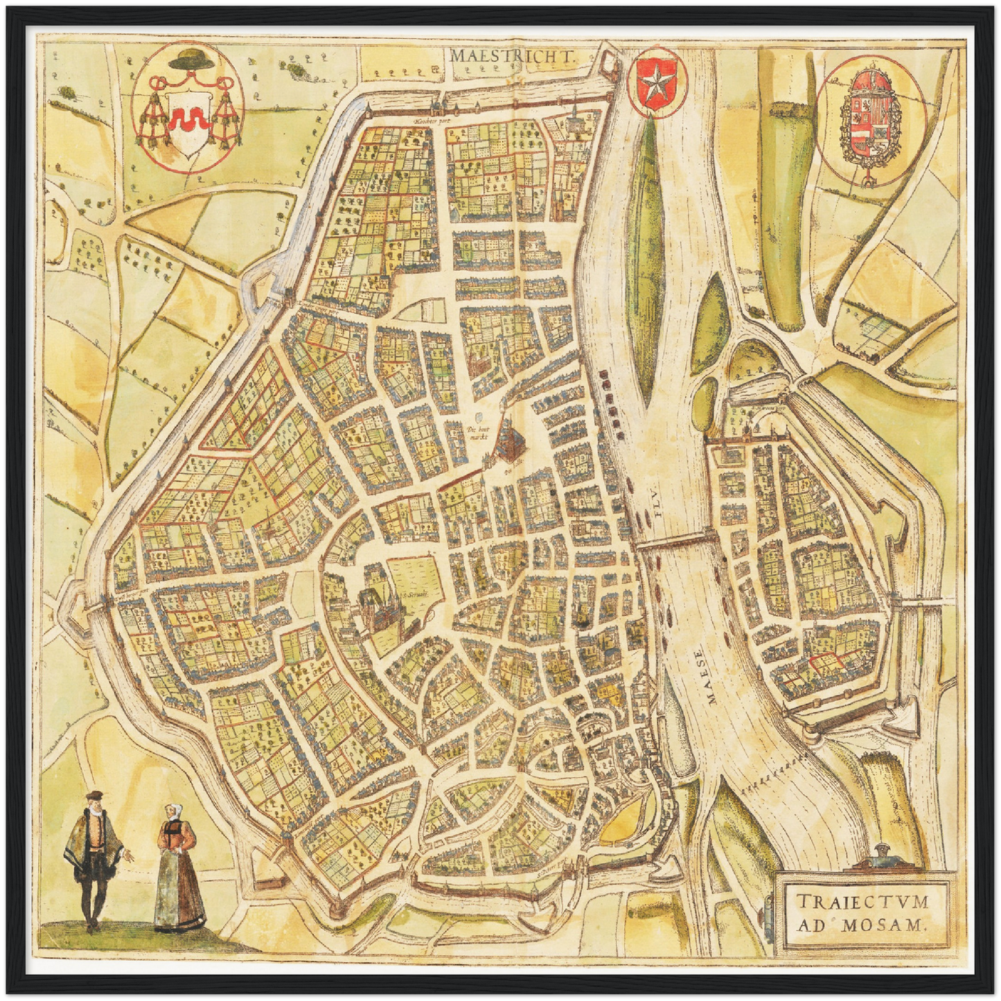Historischer Stadtplan Maastricht um 1582