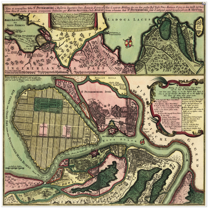 Historical city map  Test product horizontal 3 sizes