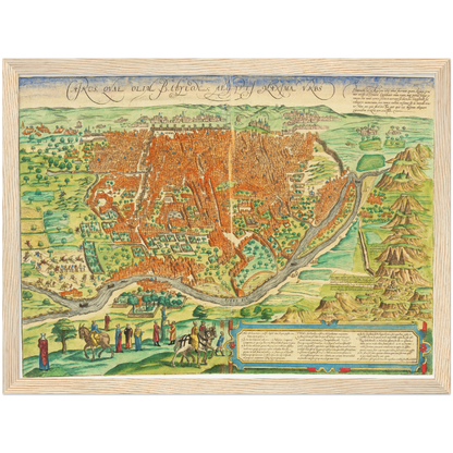 Historical city map  Test product horizontal 3 sizes